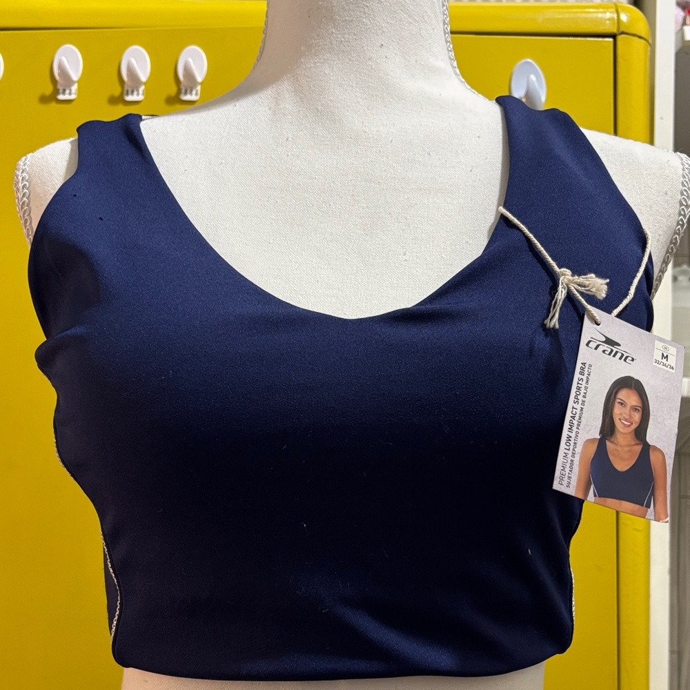 Crane Midnight Blue Sports Bra